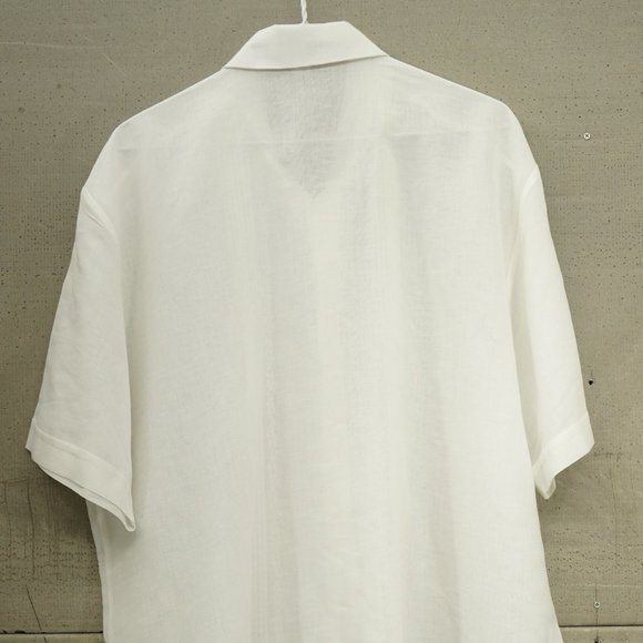 Tesoro's Mens White Linen Embroidered Short Sleeve Button Down Shirt XL - Picture 4 of 4